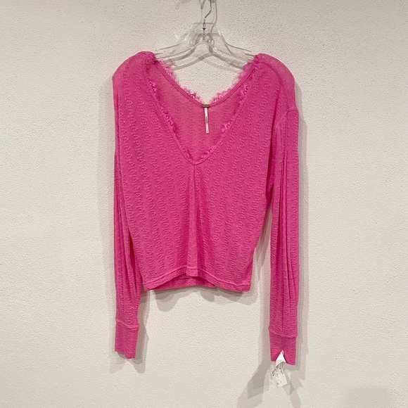 NEW Free People Dream Girl Knit Top Size Small - Picture 2 of 5
